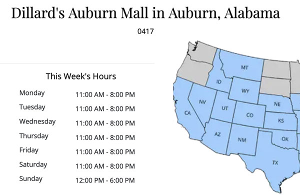Dillards Holiday Schedule This Week