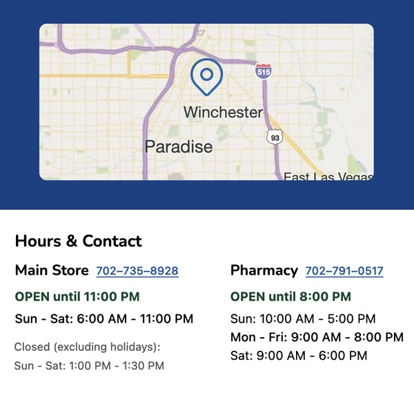 Fry's Food Holiday schedule